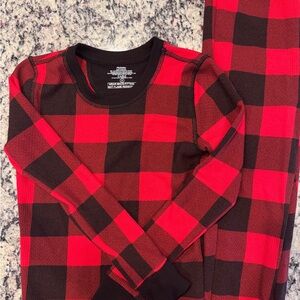 MeUndies Kids Size 8 Red and Black Checkered Pajama Set